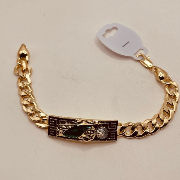 Gold plated bracelet unisex San Jude Tadeo design - Picture 4 of 6